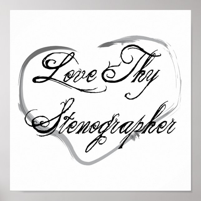 Poster Aimez votre sténographe (Devant)