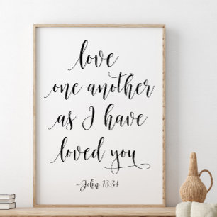 Poster Aimez-Vous L'Un L'Autre Comme Je Vous Ai Aimés, Je