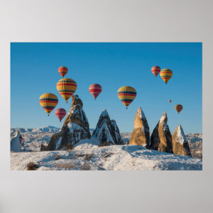 Poster Air chaud montant en ballon dans Cappadocia