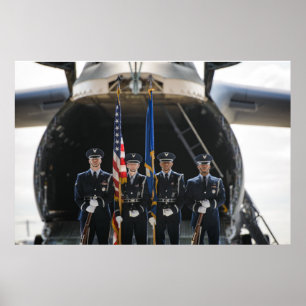 Poster Air Force Color Guard Detail with C-5 Galaxy