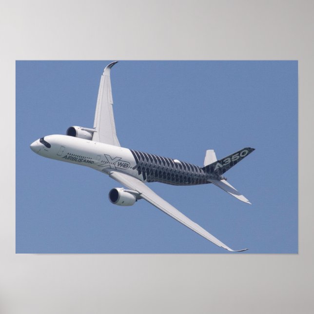 Poster Airbus A350 En Vol (Devant)