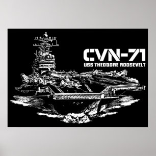 Poster Aircraft carrier Theodore Roosevelt Print