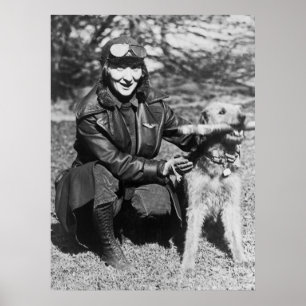 Poster Airedale et Aviatrix, début des années 1920