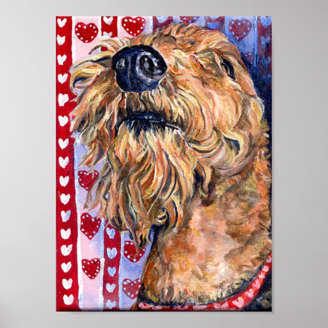 Poster Airedale Love (Devant)