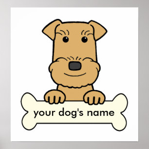Poster Airedale personnalisée