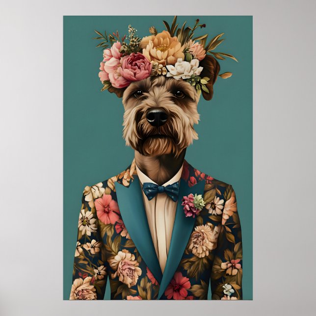 Poster Airedale Terrier In Suit Poster, Airedale Terrier (Devant)