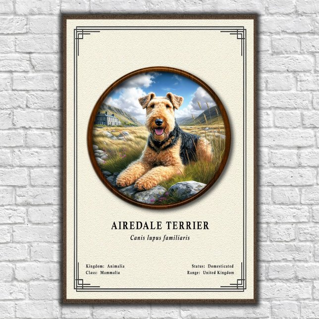Poster Airedale Terrier Zoology Series (Créateur téléchargé)
