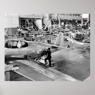 Poster Airplane Factory: 1940