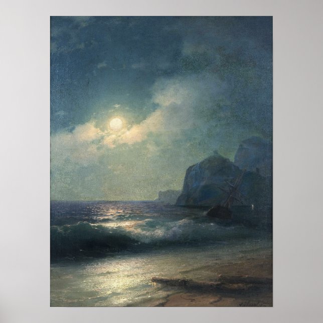Poster Aivazovsky - Naufrage (Devant)
