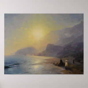 Poster Aivazovsky - Pouchkine Sur Le Rivage