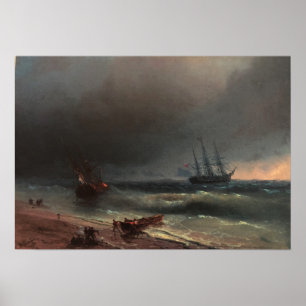 Poster Aivazovsky - Tempête au large de la côte