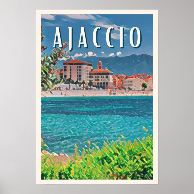 Poster Ajaccio Photo Vintage (Devant)