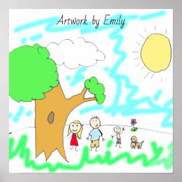 Poster Ajouter l'oeuvre de votre enfant à cette oeuvre