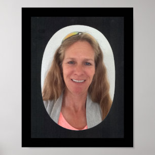 Poster Ajouter un cadre ovale noir photo