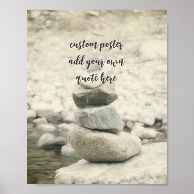 Poster ajouter un cairn de roche dans stream nature (Devant)
