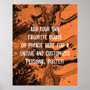 Poster Ajouter un devis personnalisé Marbre noir, Peel or