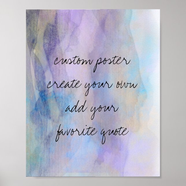 Poster ajouter un devis pour l'aquarelle personnalisée (Devant)