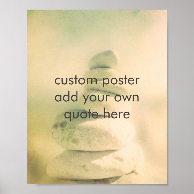 Poster ajouter une citation cairn pierre tranquilles coul (Devant)