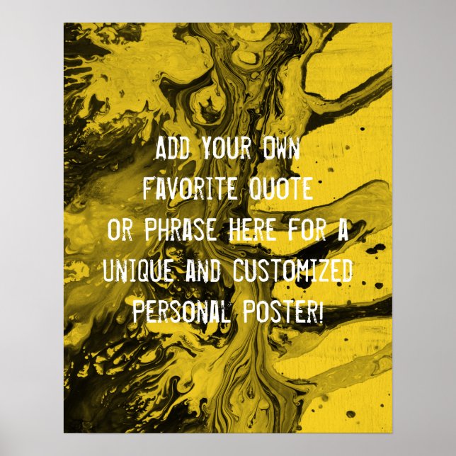 Poster Ajouter une citation personnalisée Marbre noir, Ja (Devant)