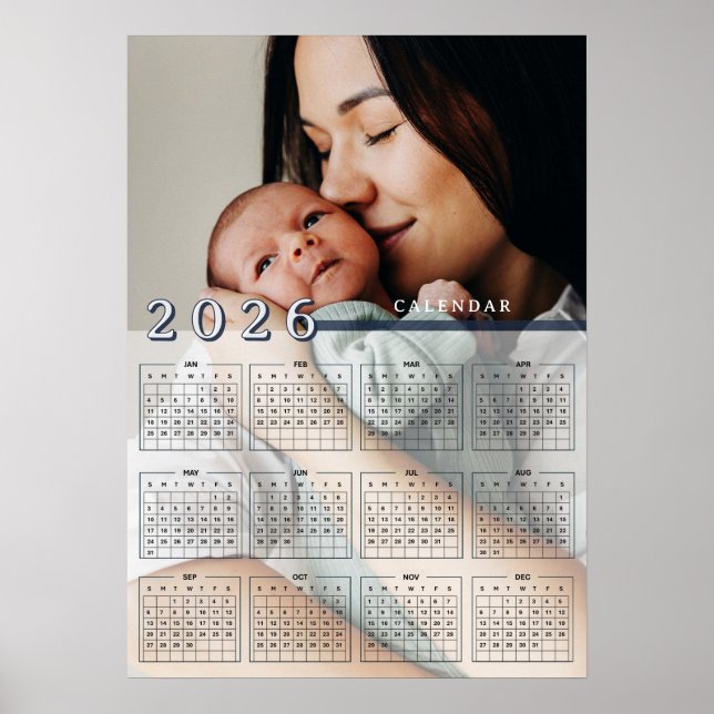 Poster Ajouter une photo 2026 Photo de calendrier (Devant)