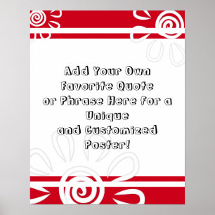 Poster Ajouter Vos Bandes De Devis Personnalisées Fleurs 