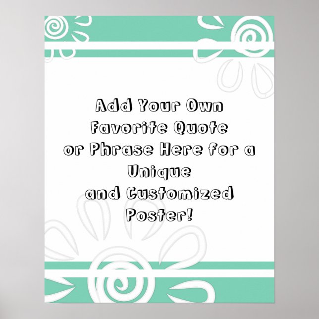 Poster Ajouter Vos Fleurs De Devis Personnalisées Lucite  (Devant)