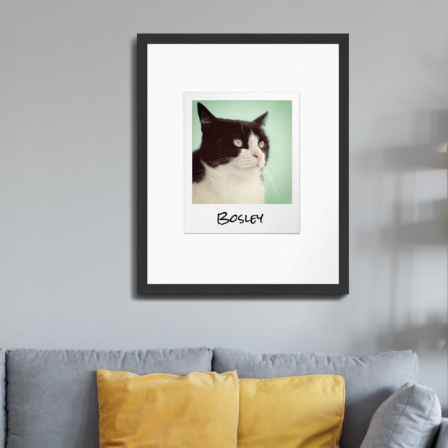Poster Ajouter votre animal de compagnie Photo Retro Inst (Créateur téléchargé)