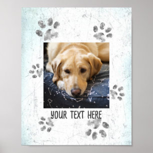 Poster ajouter votre chien photo personnalisé peint art