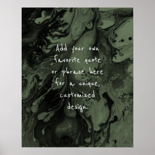 Poster Ajouter votre devis personnalisé Marbre noir sur V