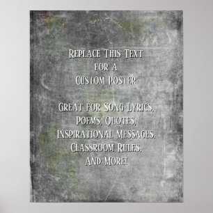 Poster Ajouter Votre Devis Texte Grunge Gris Texté do-it-