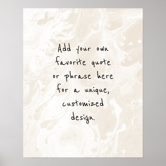 Poster Ajouter Votre Marbre blanc De Devis Personnalisé,  (Devant)