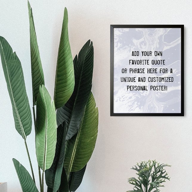 Poster Ajouter votre Marbre blanc de devis personnalisé D (Créateur téléchargé)