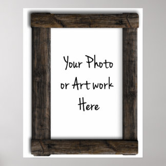 Poster Ajouter votre Modèle de cadre Art ou Photo Vieux "