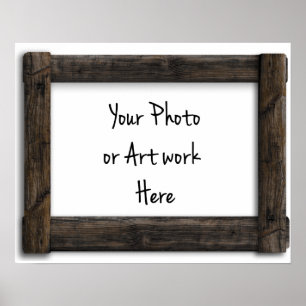 Poster Ajouter votre Modèle de cadre Art ou Photo Vieux "
