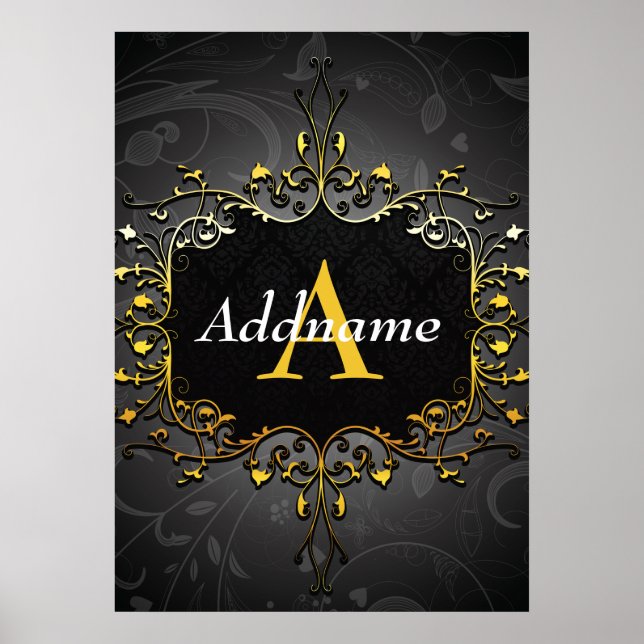 Poster Ajouter votre nom et votre initiale (Devant)