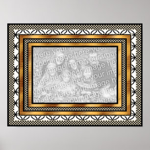 Poster "AJOUTER Votre Photo" Cadre Art Déco
