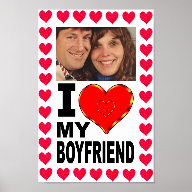 Poster Ajouter Votre Photo I Love My Boyfriend (Devant)