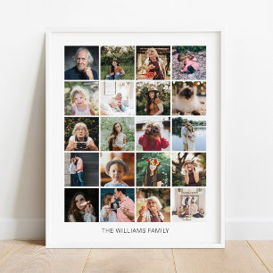 Poster Ajouter votre propre famille personnalisée 20 phot