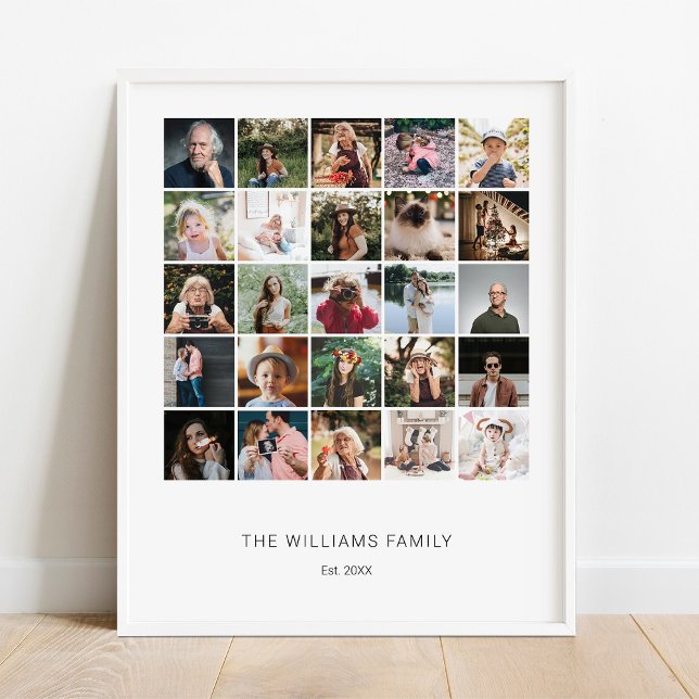 Poster Ajouter votre propre famille personnalisée 25 phot (Créateur téléchargé)