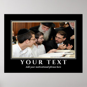 Poster Ajouter votre propre texte Juif Yeshiva Torah Lear