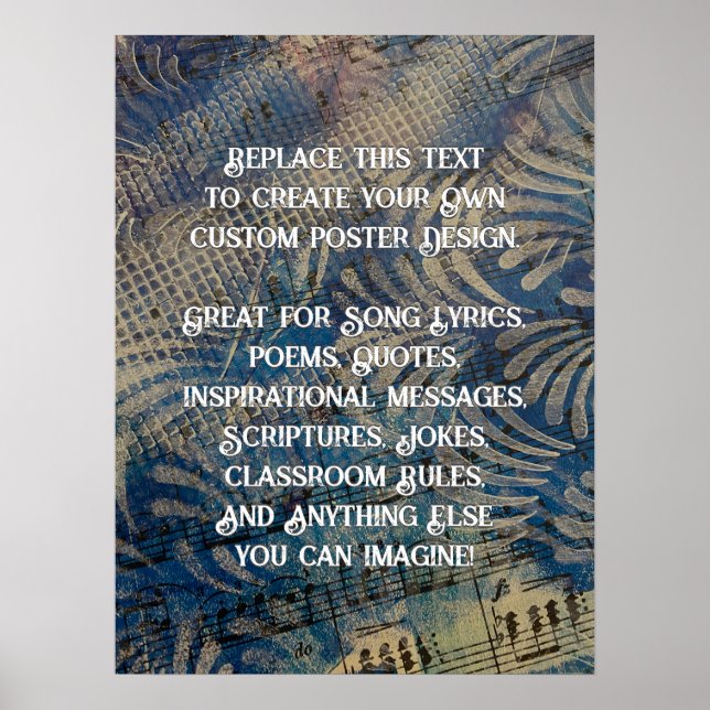 Poster Ajouter votre texte personnalisé à do-it-yourself  (Devant)