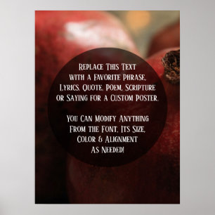 Poster Ajouter Votre Texte Personnalisé Fermer Une Photo 