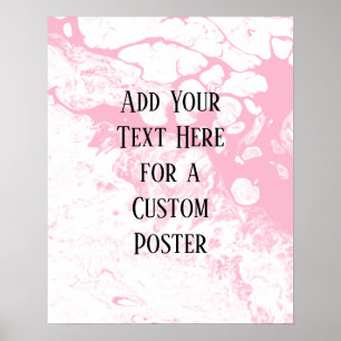 Poster Ajouter Votre Texte Personnalisé, Marbre Blanc Et 