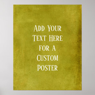 Poster Ajouter Votre Texte Personnalisé Mustard Yellow Gr