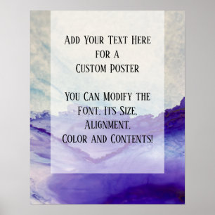 Poster Ajouter Votre Texte Personnalisé Purple Abstrait E