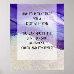 Poster Ajouter Votre Texte Personnalisé Purple Abstrait E