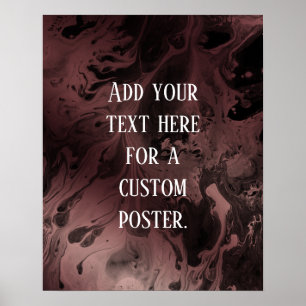 Poster Ajouter votre texte personnalisé sur Rose Gold & B