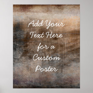 Poster Ajouter Votre Texte Personnalisé Vintage Earth Ton