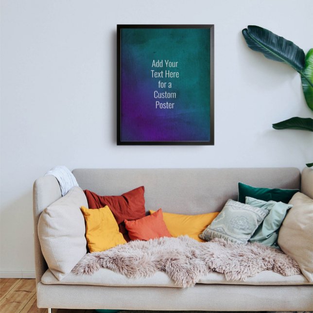 Poster Ajouter Votre Texte Sans Serif Personnalisé Purple (Créateur téléchargé)