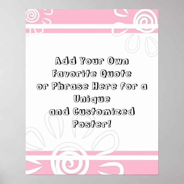 Poster Ajoutez Vos Bandes Et Fleurs De Devis Personnalisé (Devant)